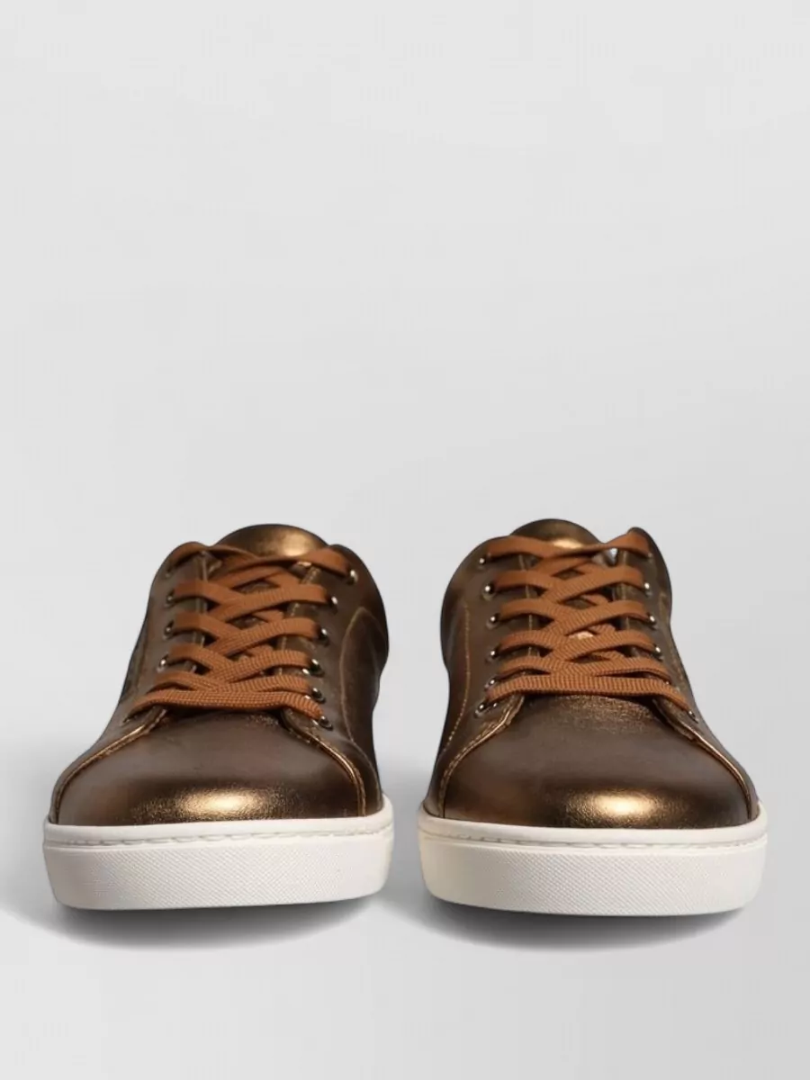 Dolce&Gabbana leather logo lace-up sneakers