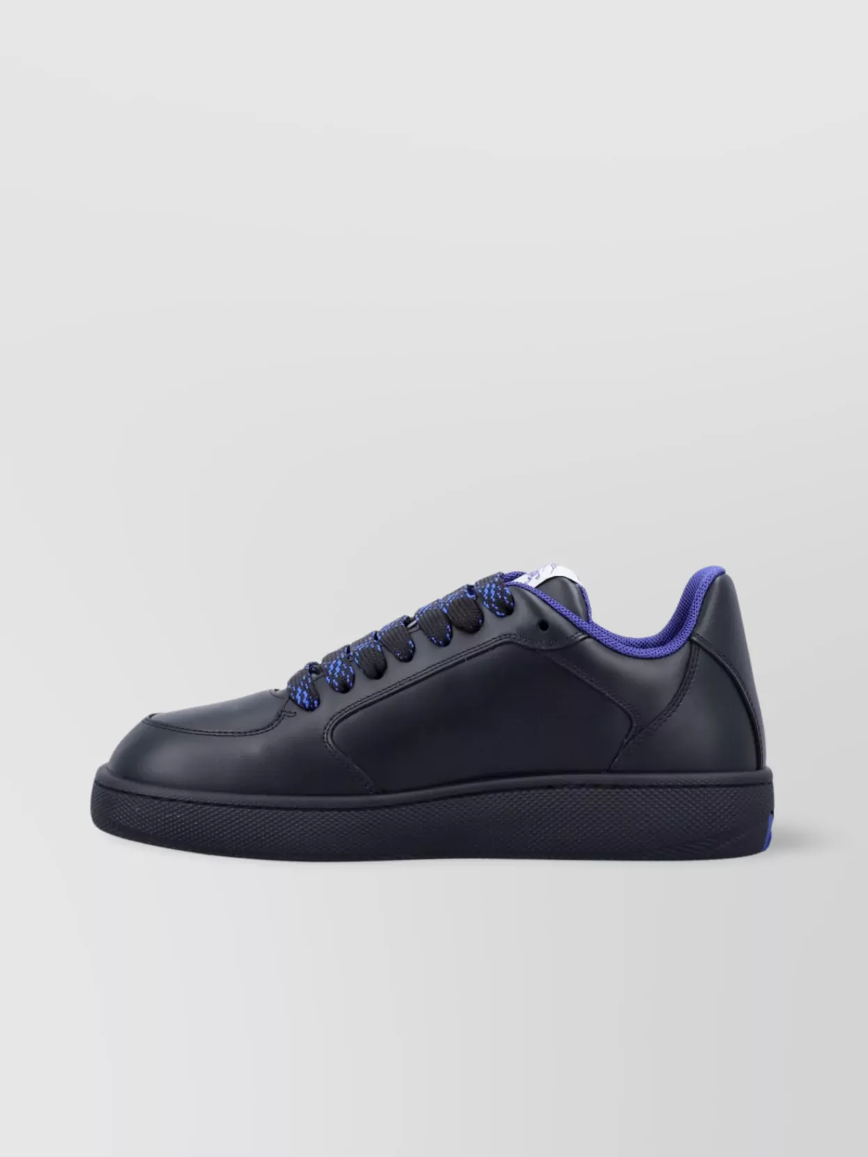 Burberry Leather Sneakers With Oversized Check Laces
