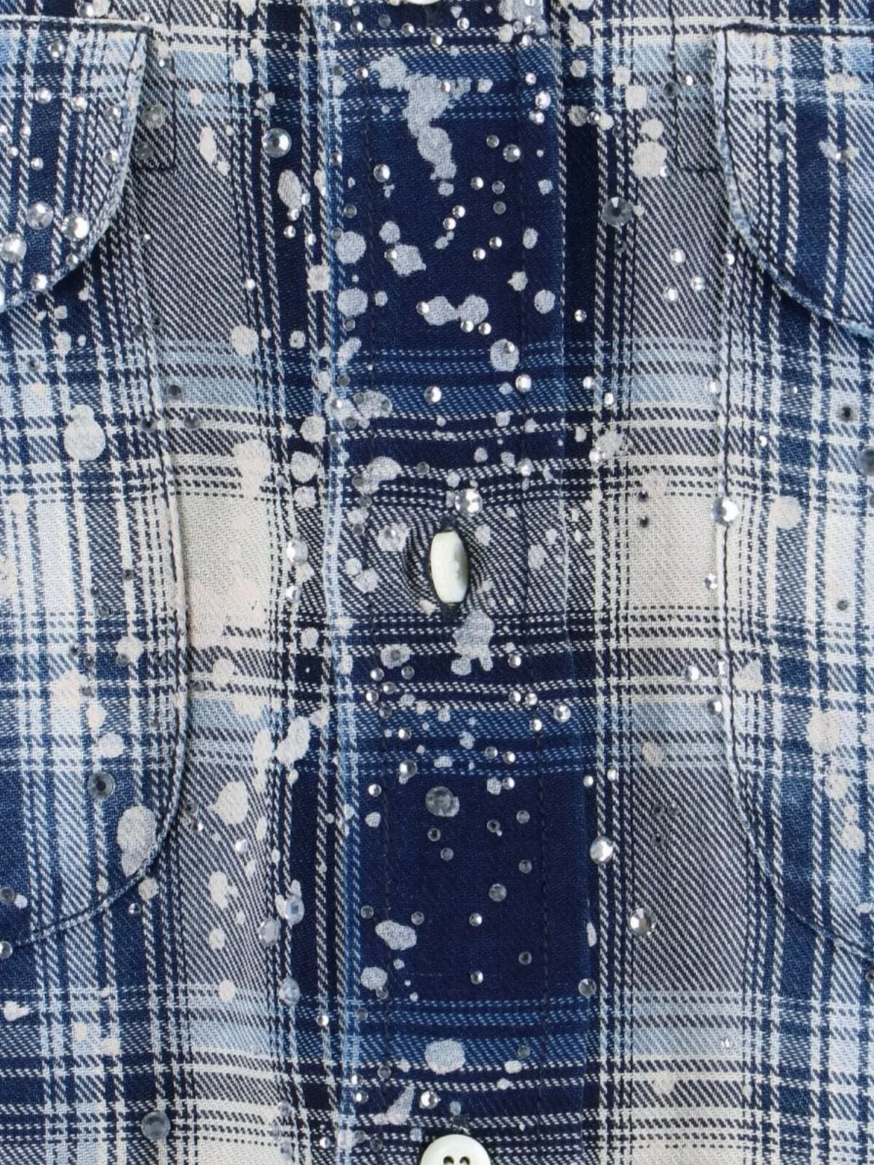 Dsquared2 Casual Shirt With Plaid And Paint Splatter