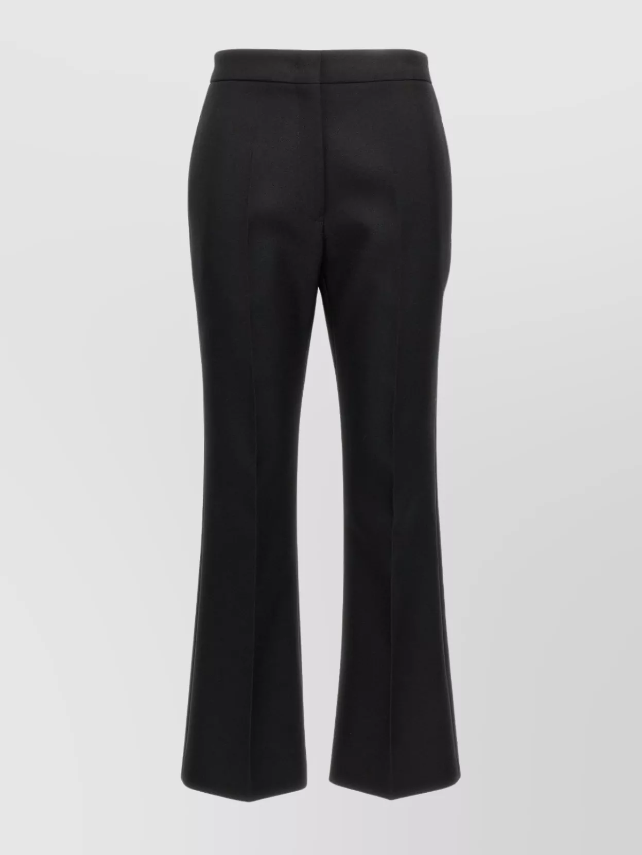 Jil Sander High Waist Flared Wool Trousers With Front Crease