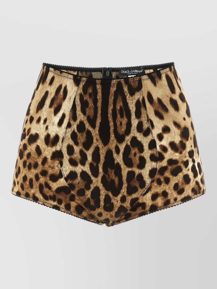 Dolce&Gabbana Silk High-Rise Wide-Leg Animal-Print Culottes