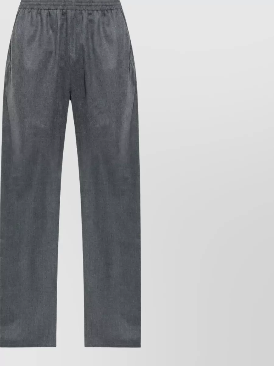 Lanvin wool pleated wide-leg trousers