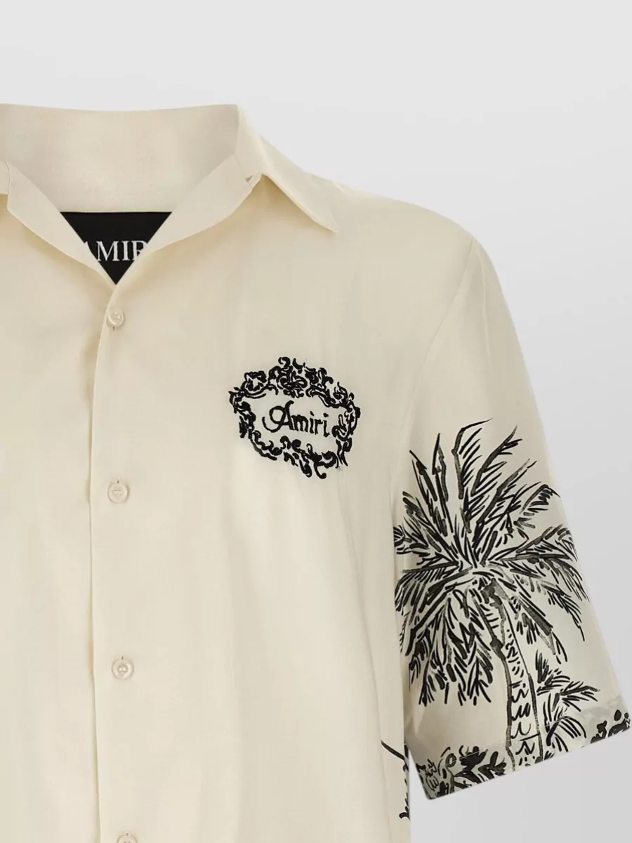 Amiri Silk Printed Short-Sleeve Bowling Shirt