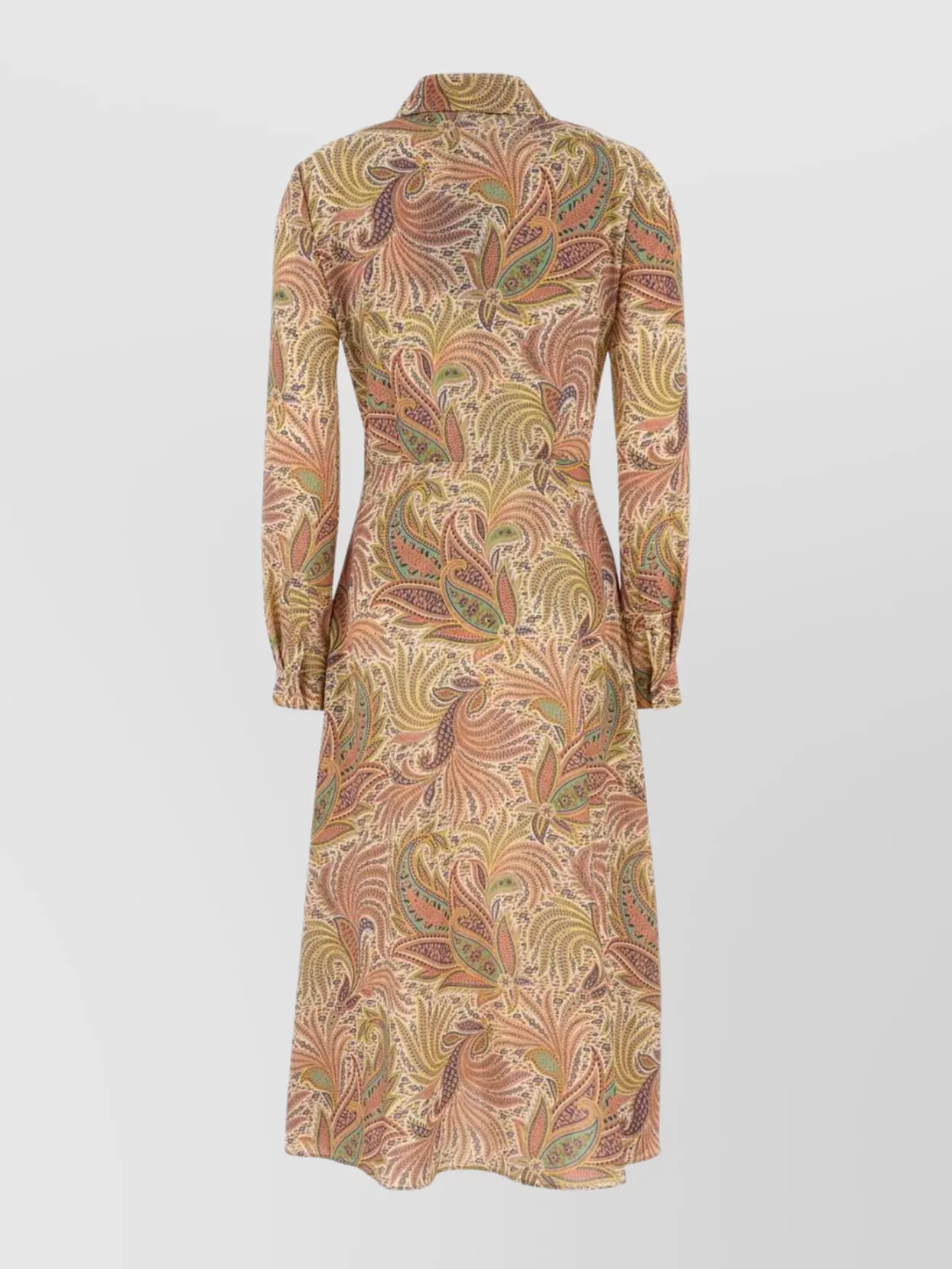 Etro Stretch Polyester Shirt Dress With Paisley Pattern