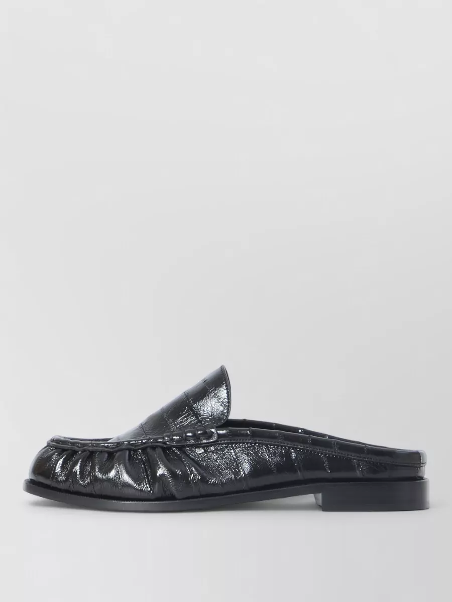 Saint Laurent Eel Leather Backless Loafers