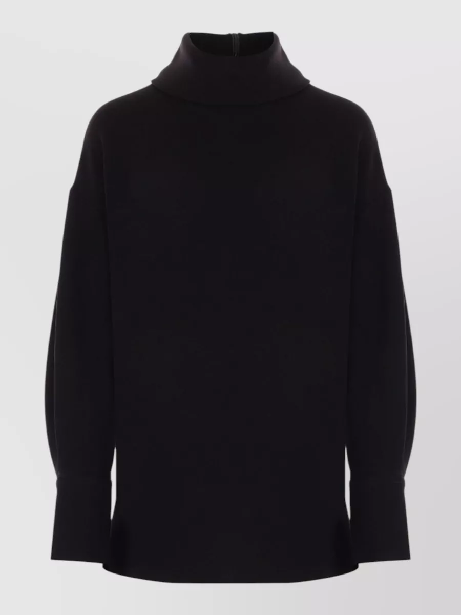Alberto Biani crepe cowl neck long sleeve top