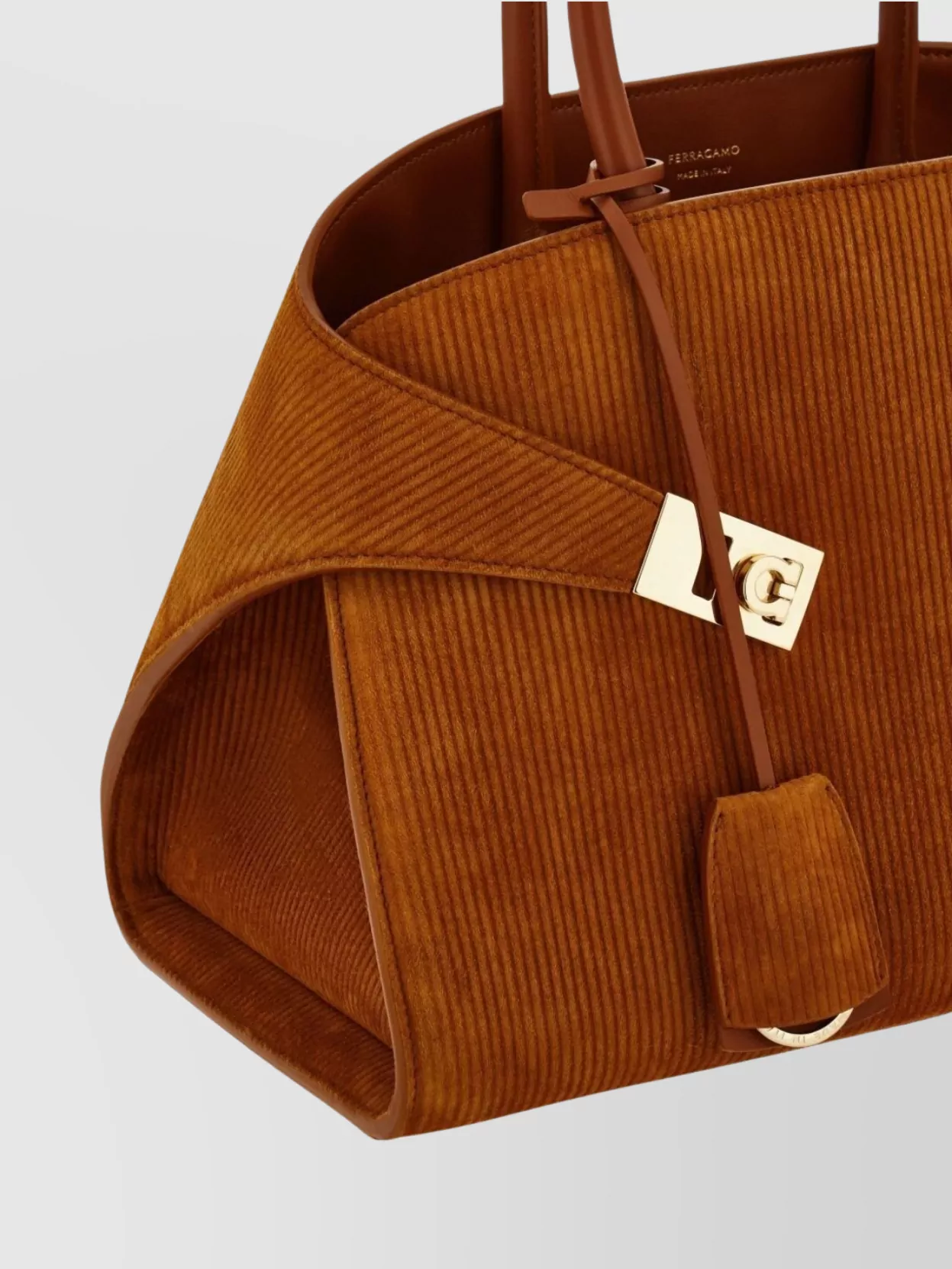 Ferragamo Structured Shoulder Bag Top Handles