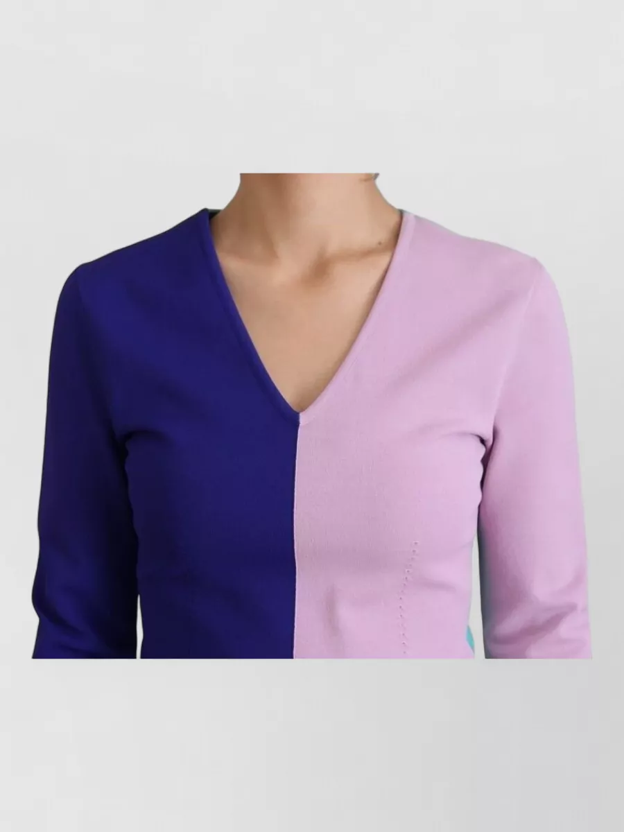 Dolce&Gabbana Viscose Slim-Fit V-Neck Long-Sleeve Sweater