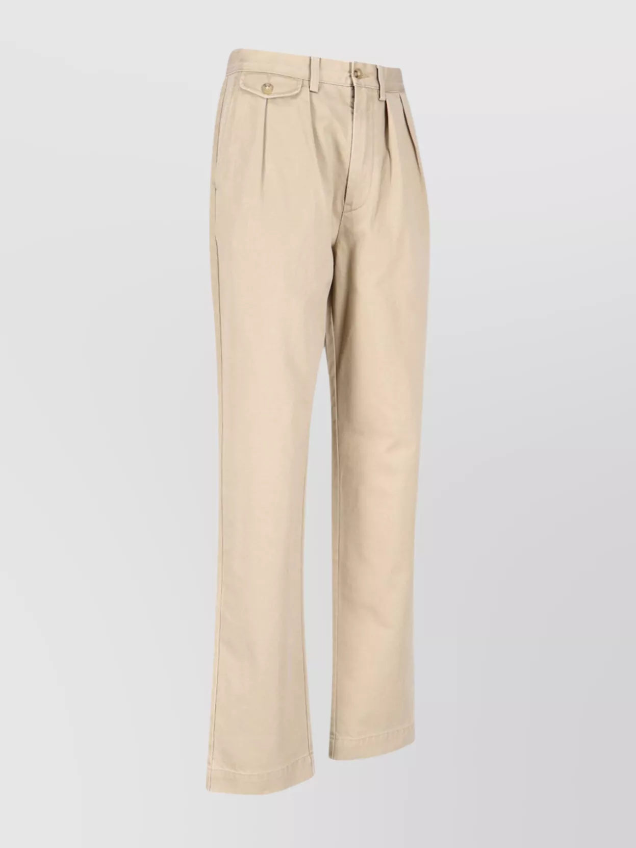 Polo Ralph Lauren Straight Tailored Trousers With Back And Buttoned Pockets