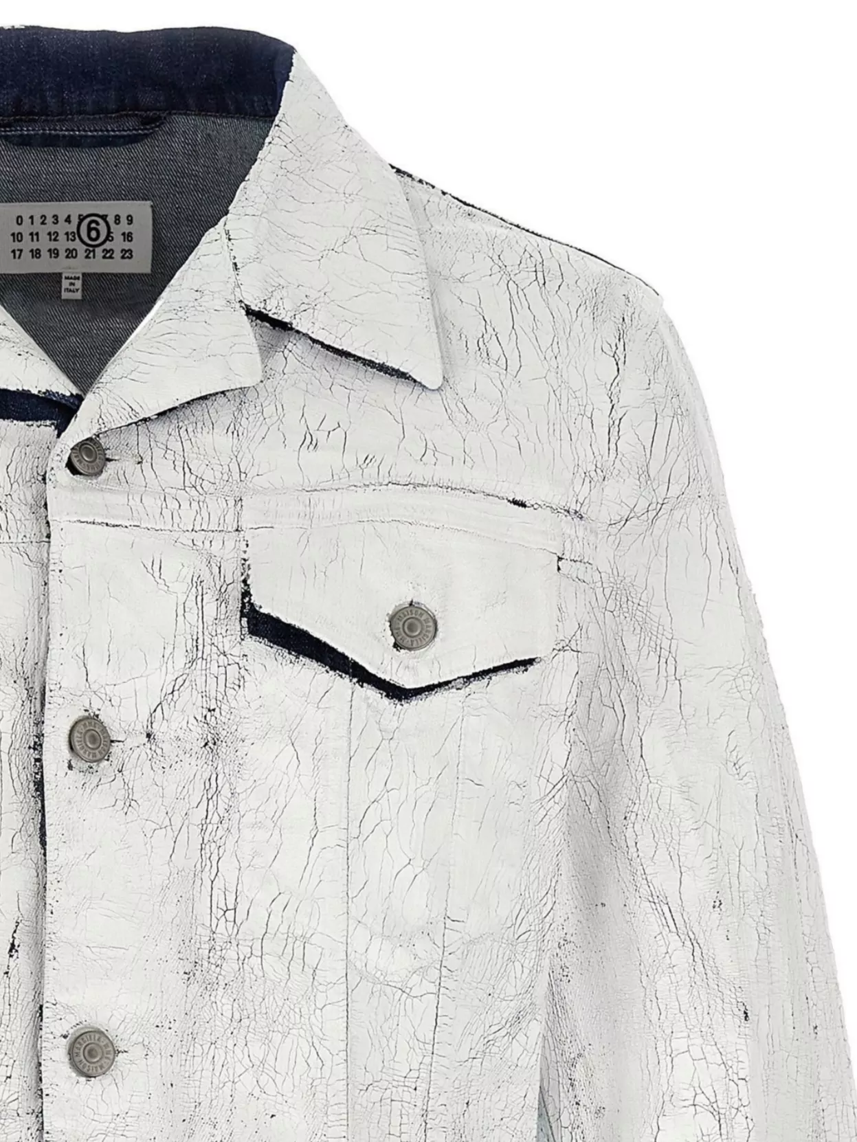 Mm6 Maison Margiela Patent Finish Denim Jacket