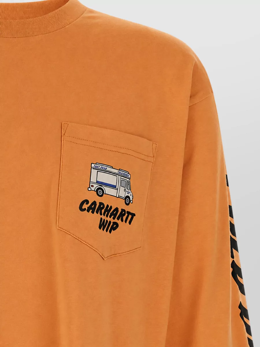 Carhartt Wip Cotton Printed Long-Sleeve T-Shirt