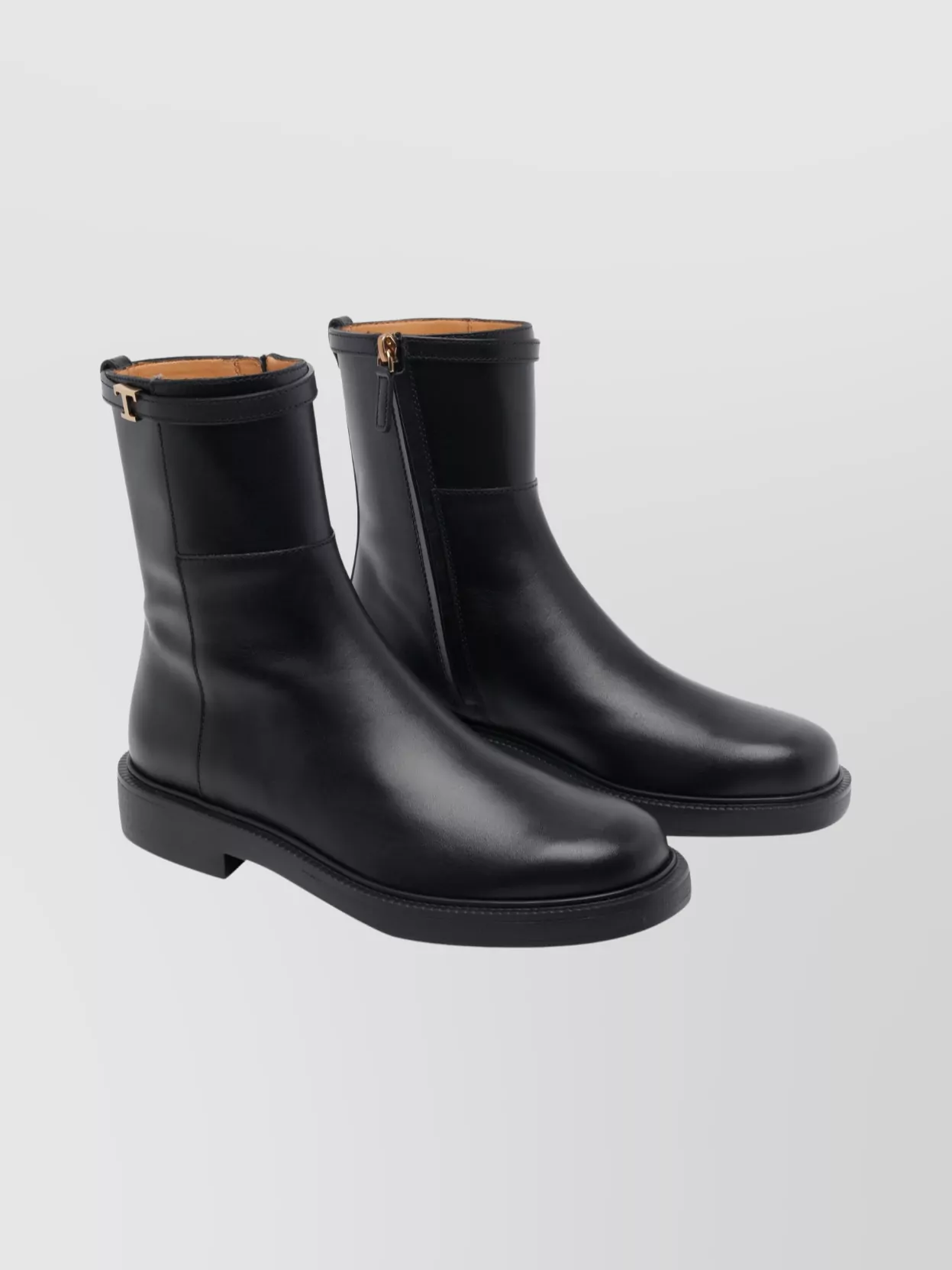 Tod's Stylish Round Toe Ankle Booties