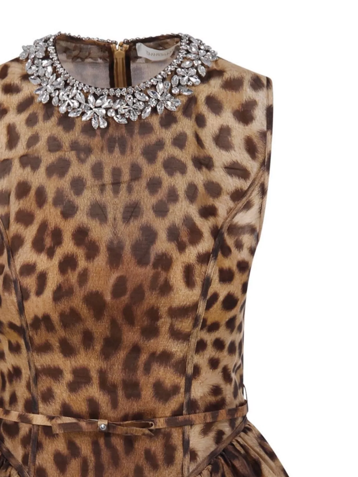 Shop Zimmermann Animal Print Belted Flared Mini Dress