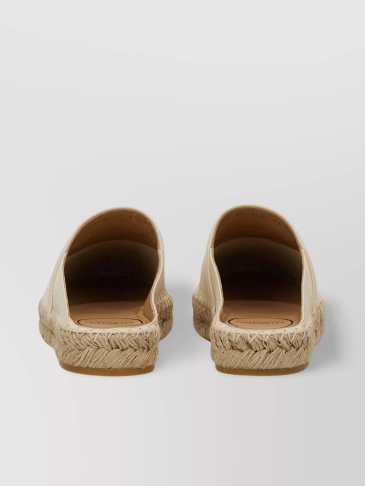 Valentino Round Toe Closed Back Espadrille Sole Mule
