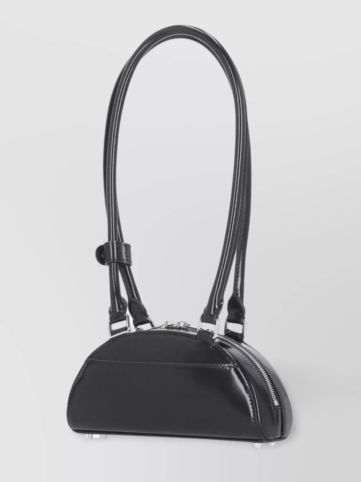 Self-Portrait Structured Leather Shoulder Bag With Strass Detail