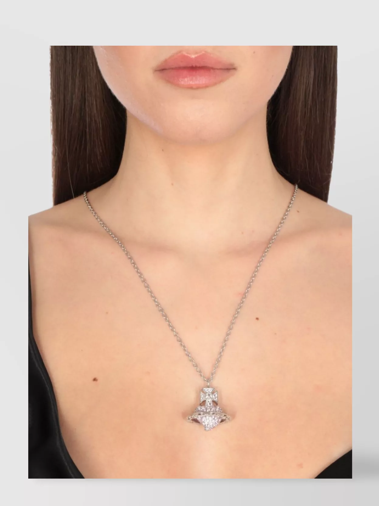 Vivienne Westwood Orb Pendant Silver Brass Necklace Chain Link