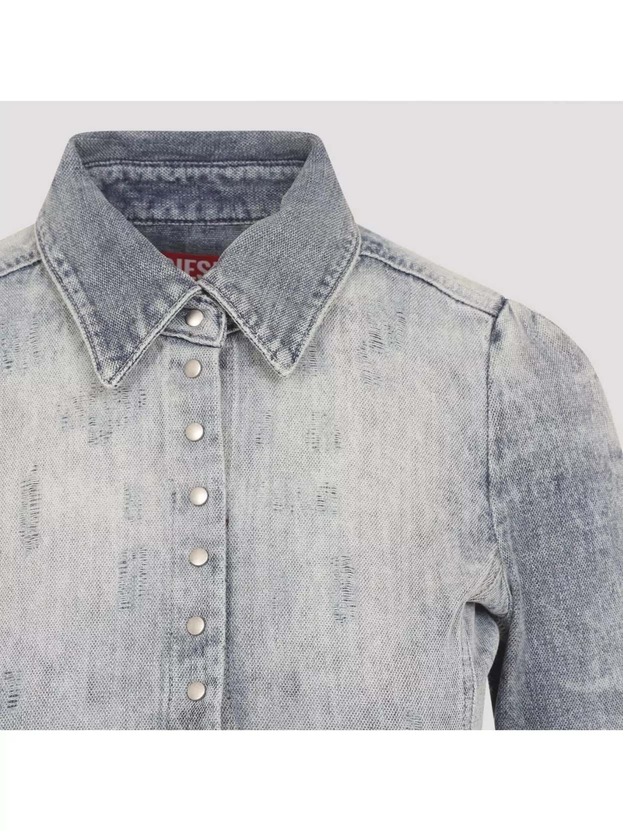 Diesel Distressed Long Sleeve Fitted Top