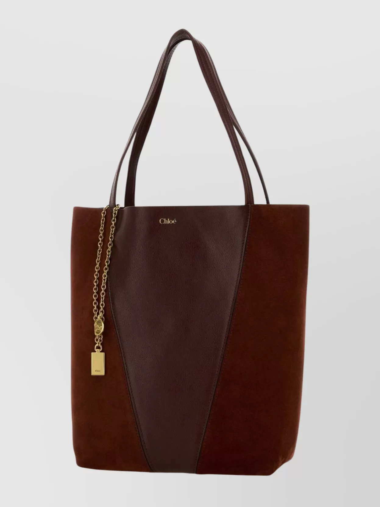 Chloé Leather And Suede Spin Shopping Bag