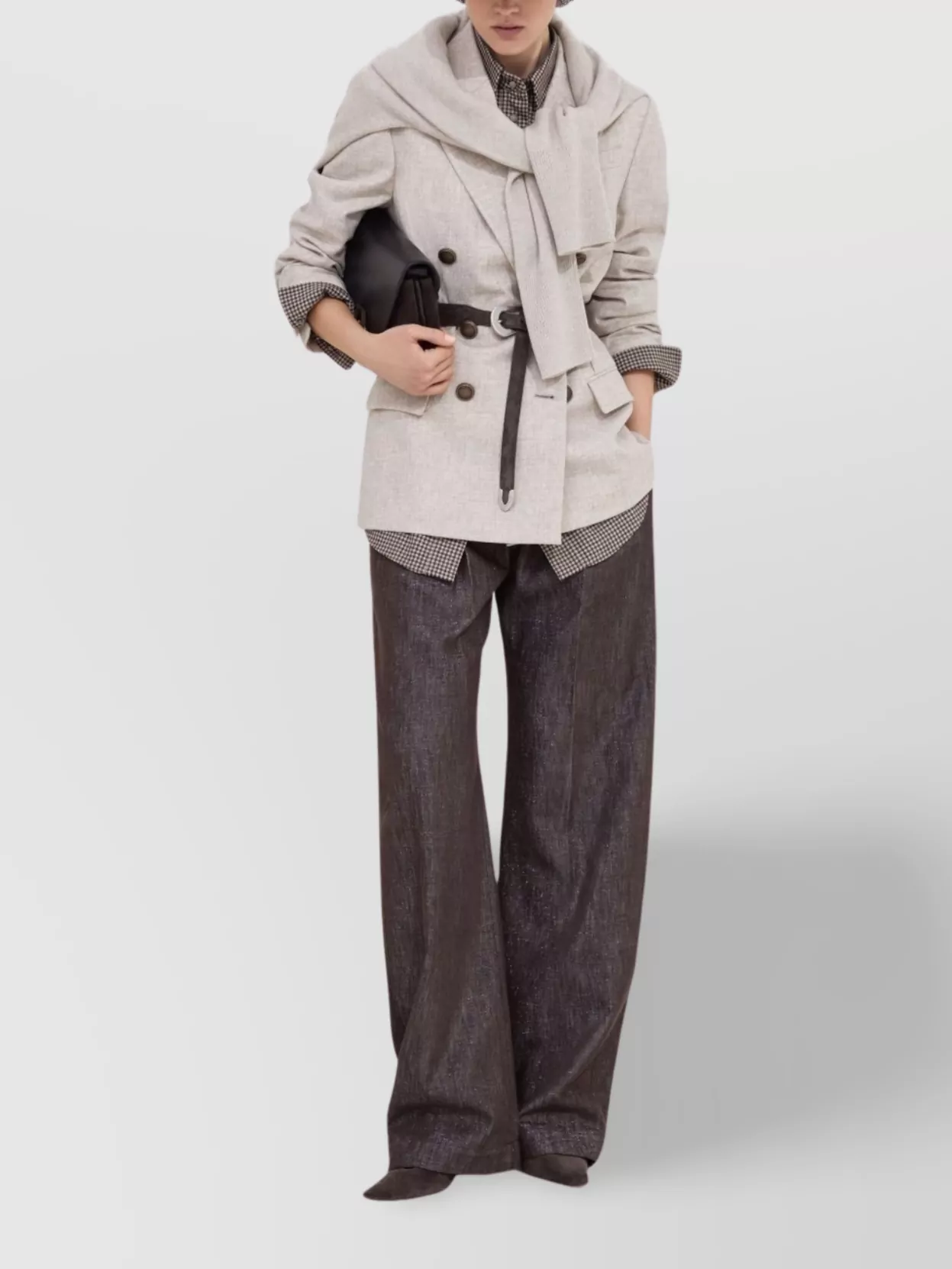 Brunello Cucinelli Soft Cashmere Crewneck Sweater With Relaxed Fit