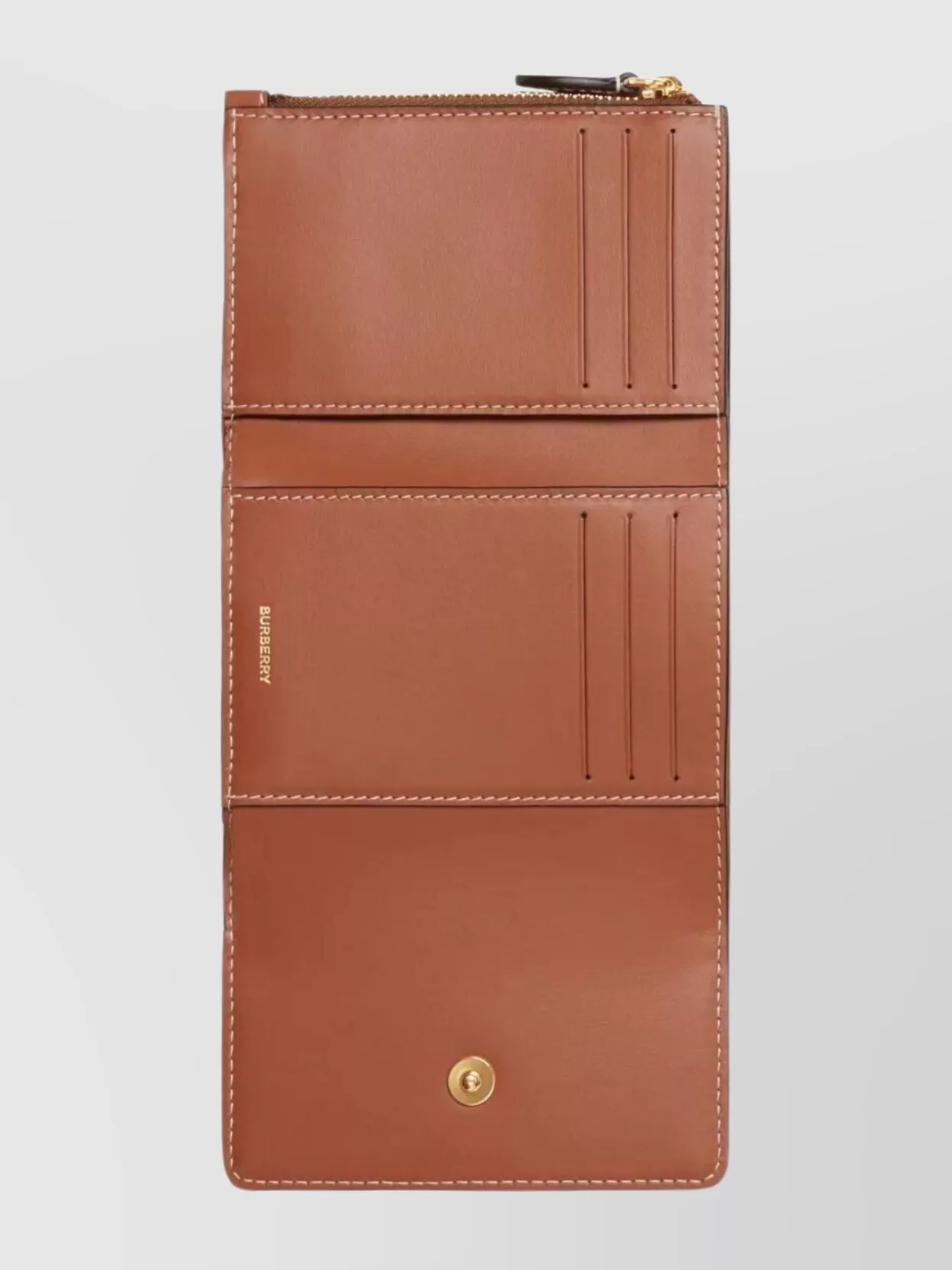 Burberry Small Check Pattern Tri-Fold Wallet