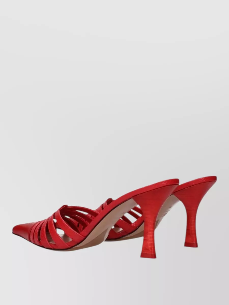 Paris Texas Leather Stiletto Heel Mules