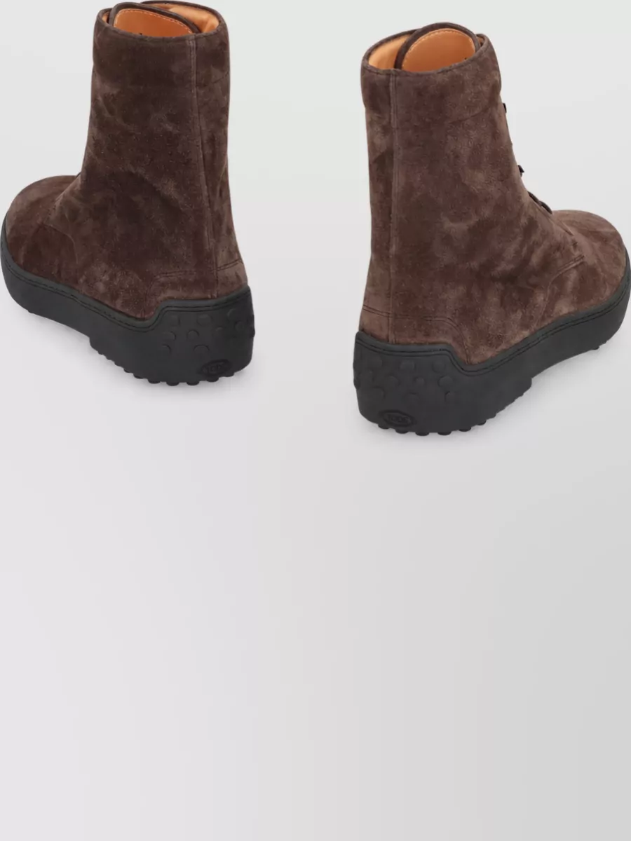 Tod's Suede Lace-Up Ankle Boots