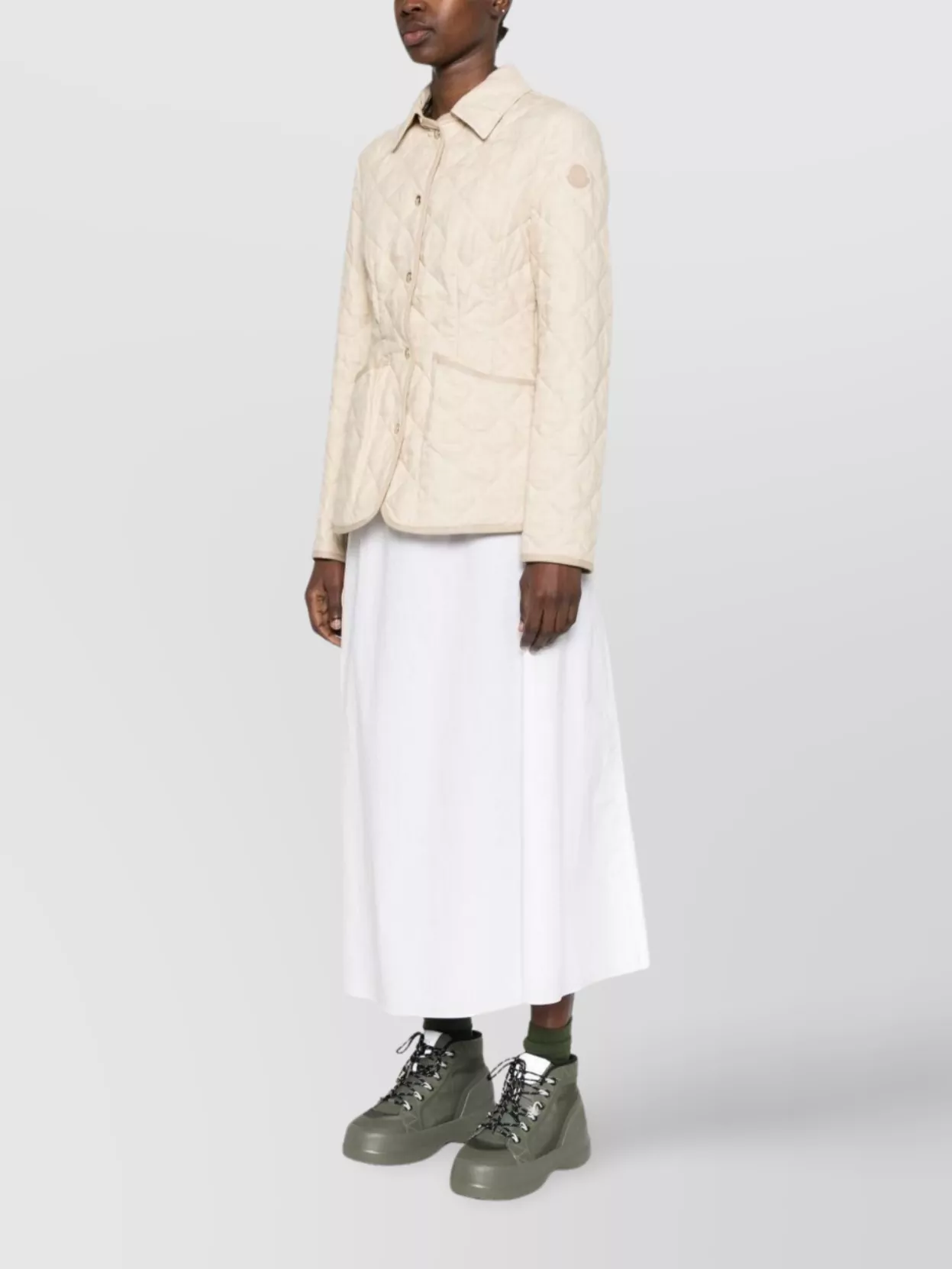 Moncler Quilted Jacket With Collared Neck And Pockets