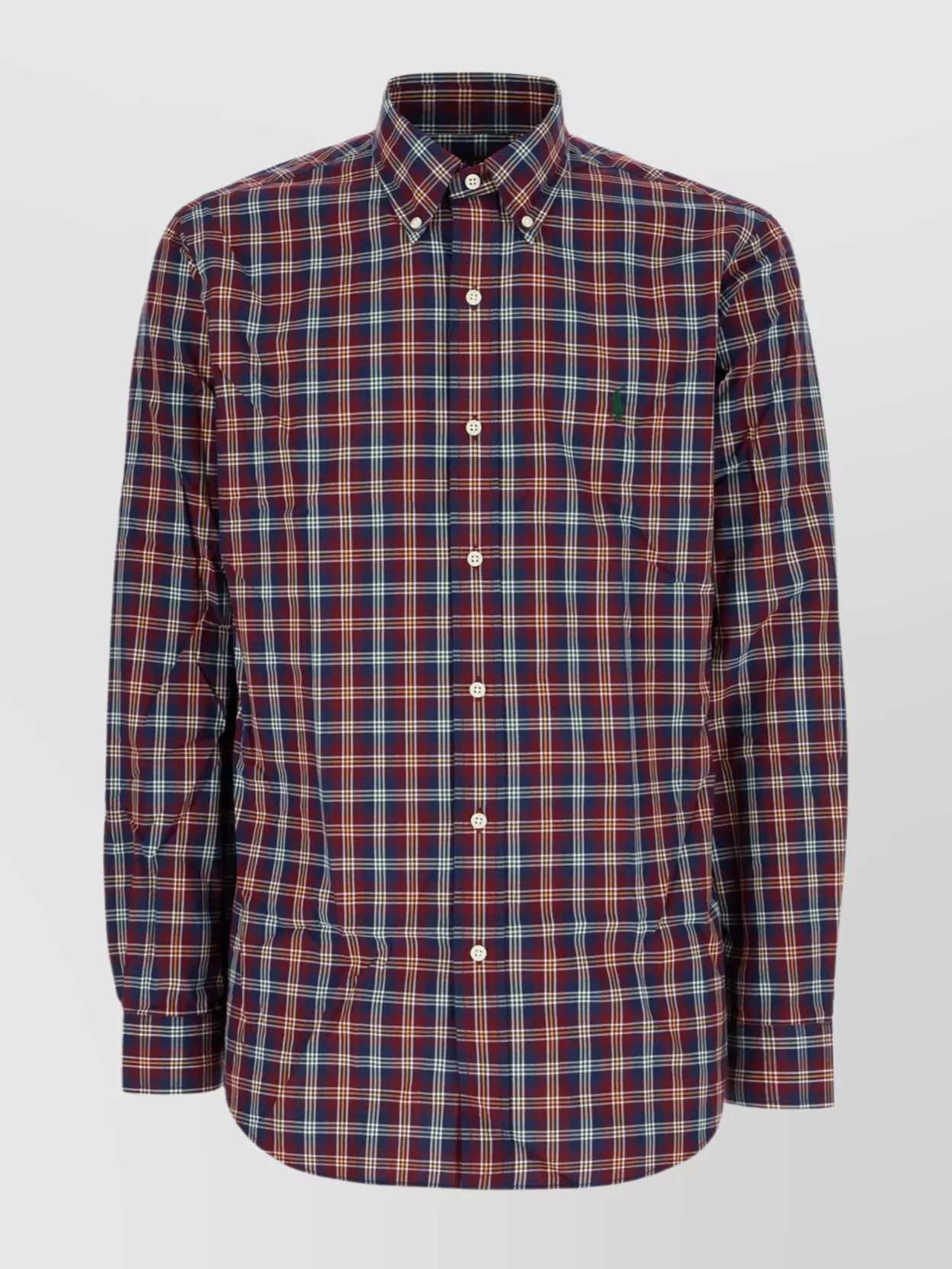 Polo Ralph Lauren Checked Poplin Shirt Featuring Button-down Collar In Multi
