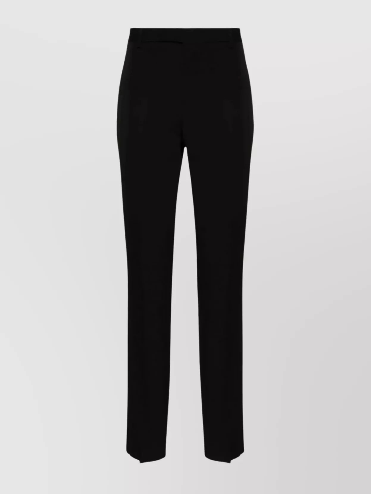 Shop Saint Laurent Streamlined Trousers With Pressed Creases