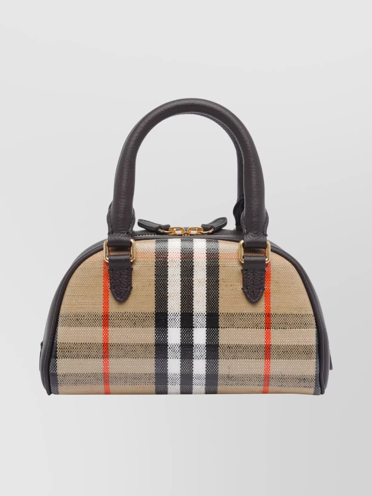 Burberry Mini Highlands Bowling Handbag And Handles