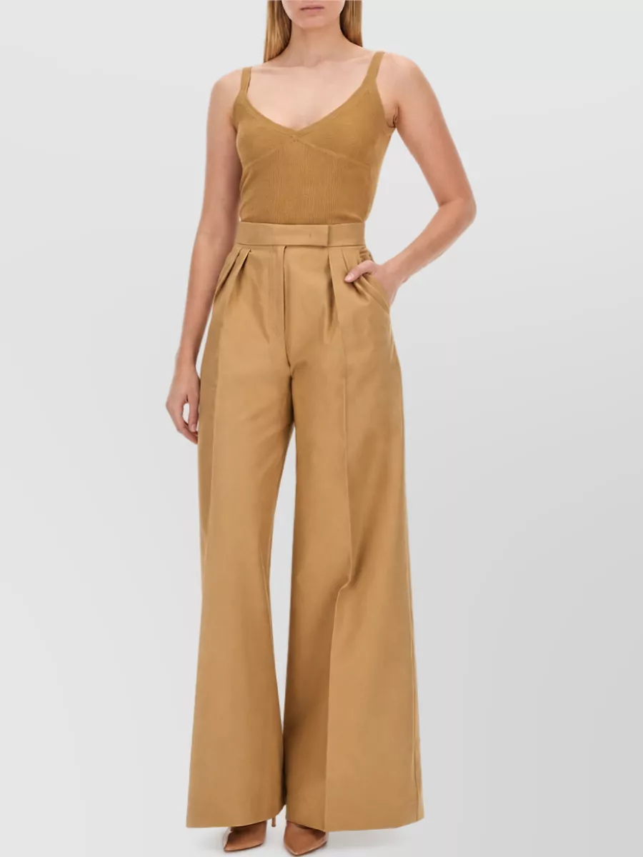 Max Mara Silk Cashmere Tank Top In Brown