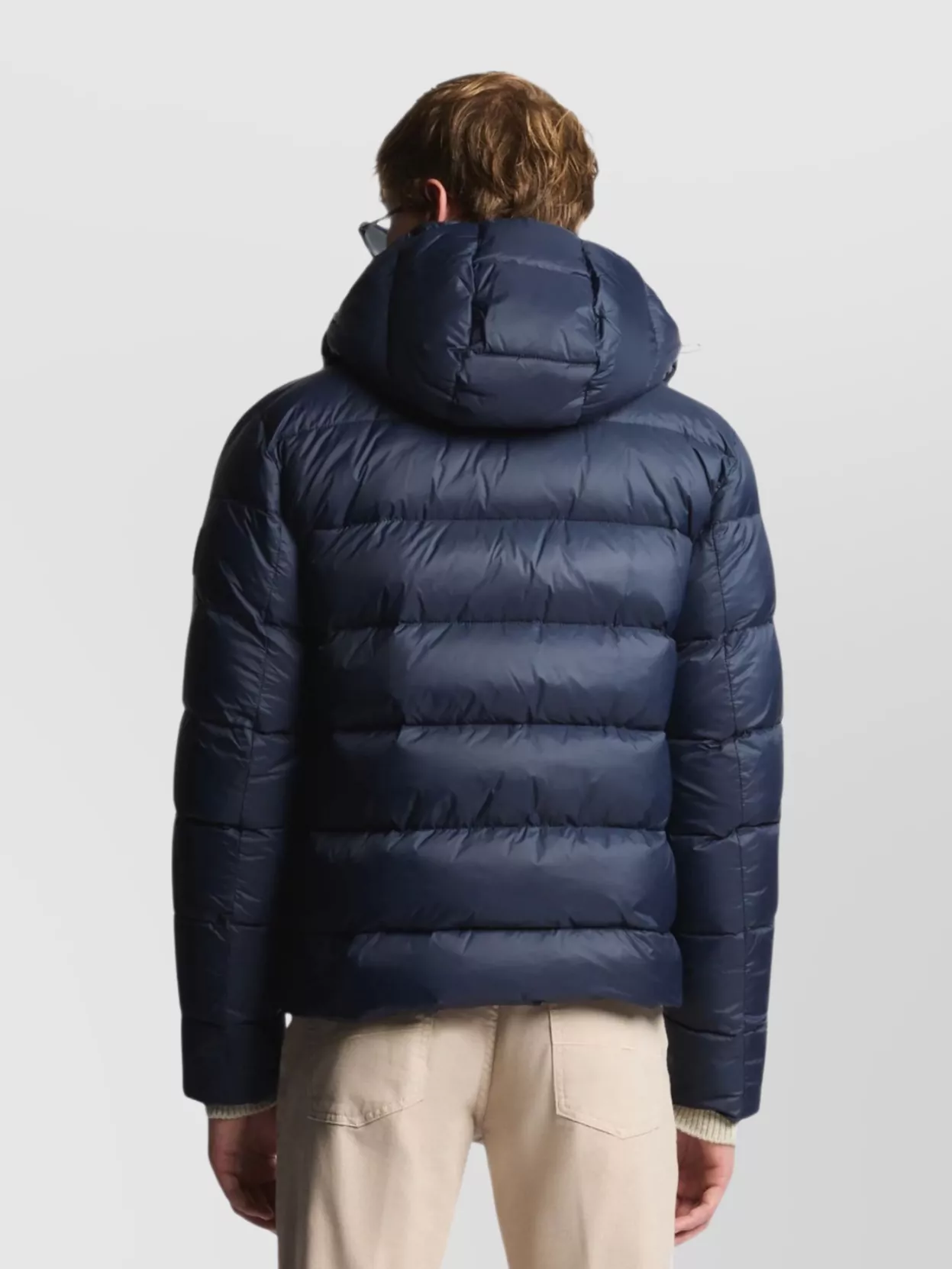 Fay Quilted Coat Featuring Hood And Pockets In Blue