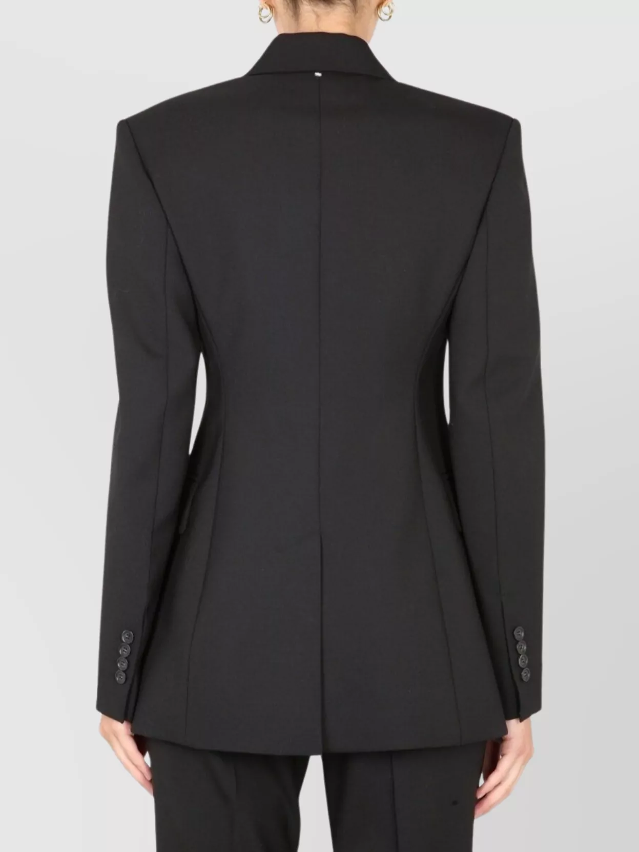 Max Mara Tailored Jacket With Flap And Chest Pockets In Gray