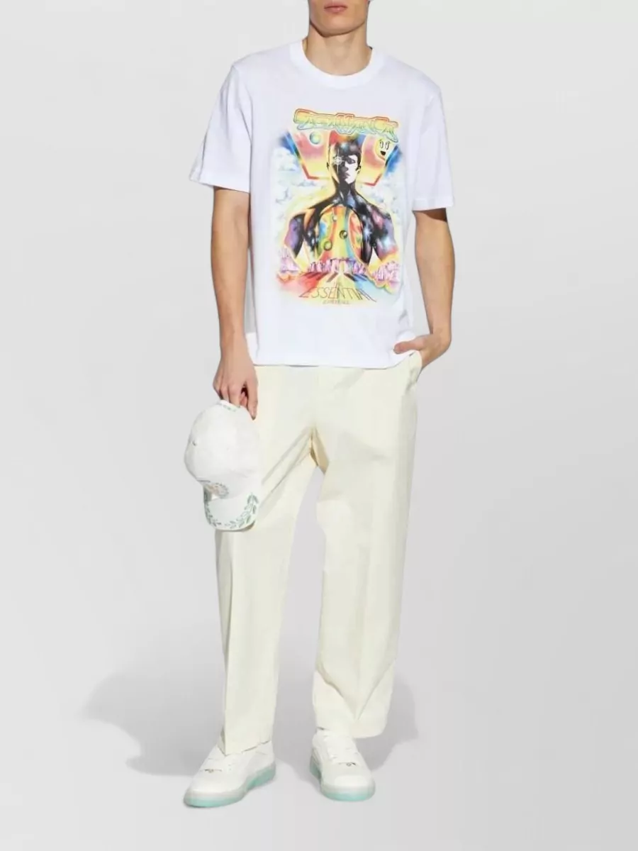 Casablanca Experience Graphic Crewneck Relaxed Fit T-Shirt