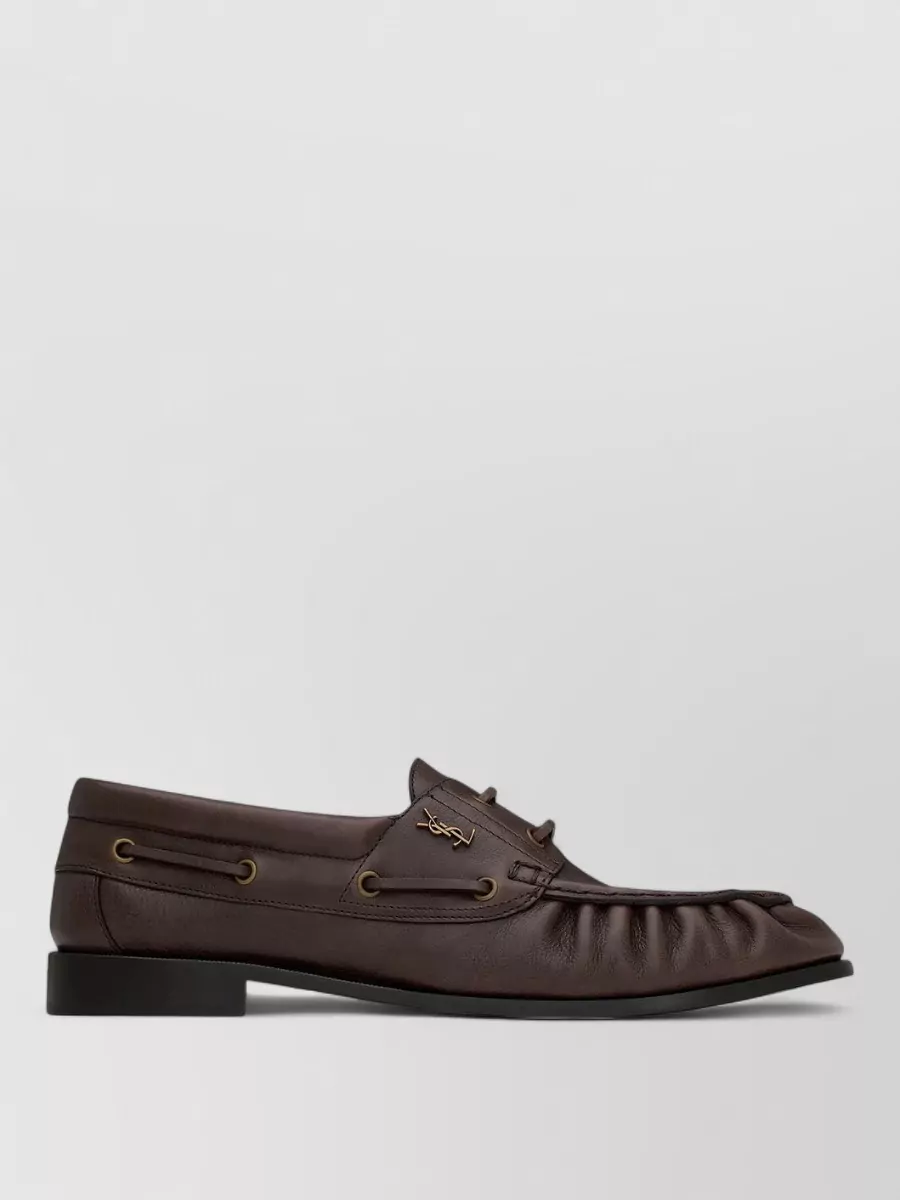 Saint Laurent Leather Boat Shoes