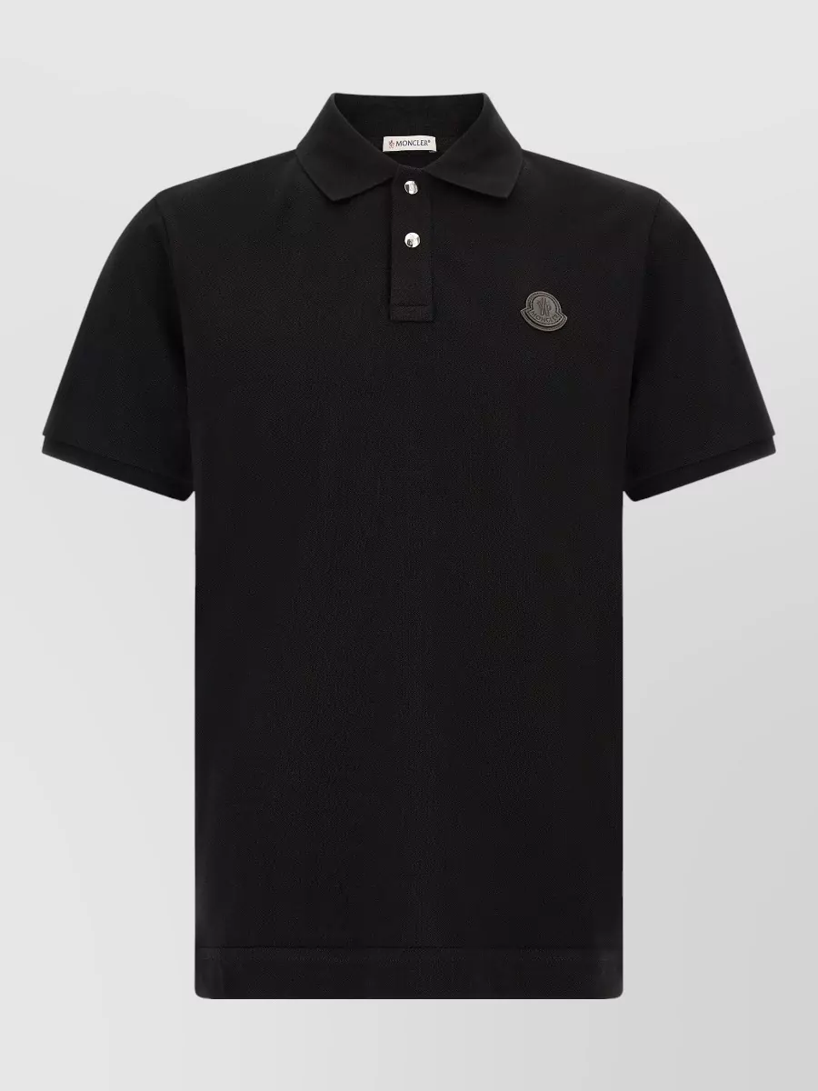 Moncler piqué short-sleeve polo shirt