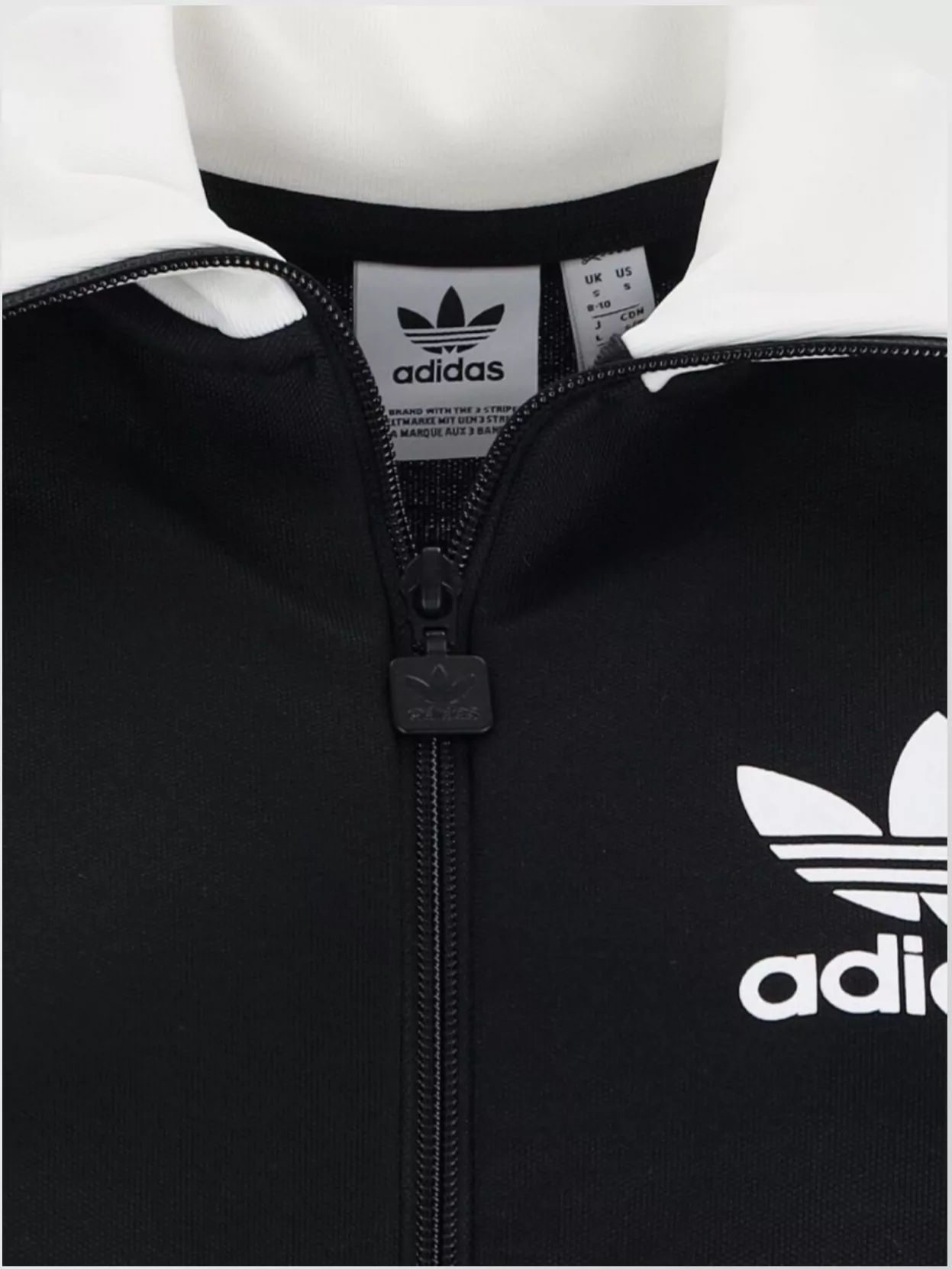 Shop Adidas Originals High Collar Long Sleeves Sweatshirt Side Pockets In Black