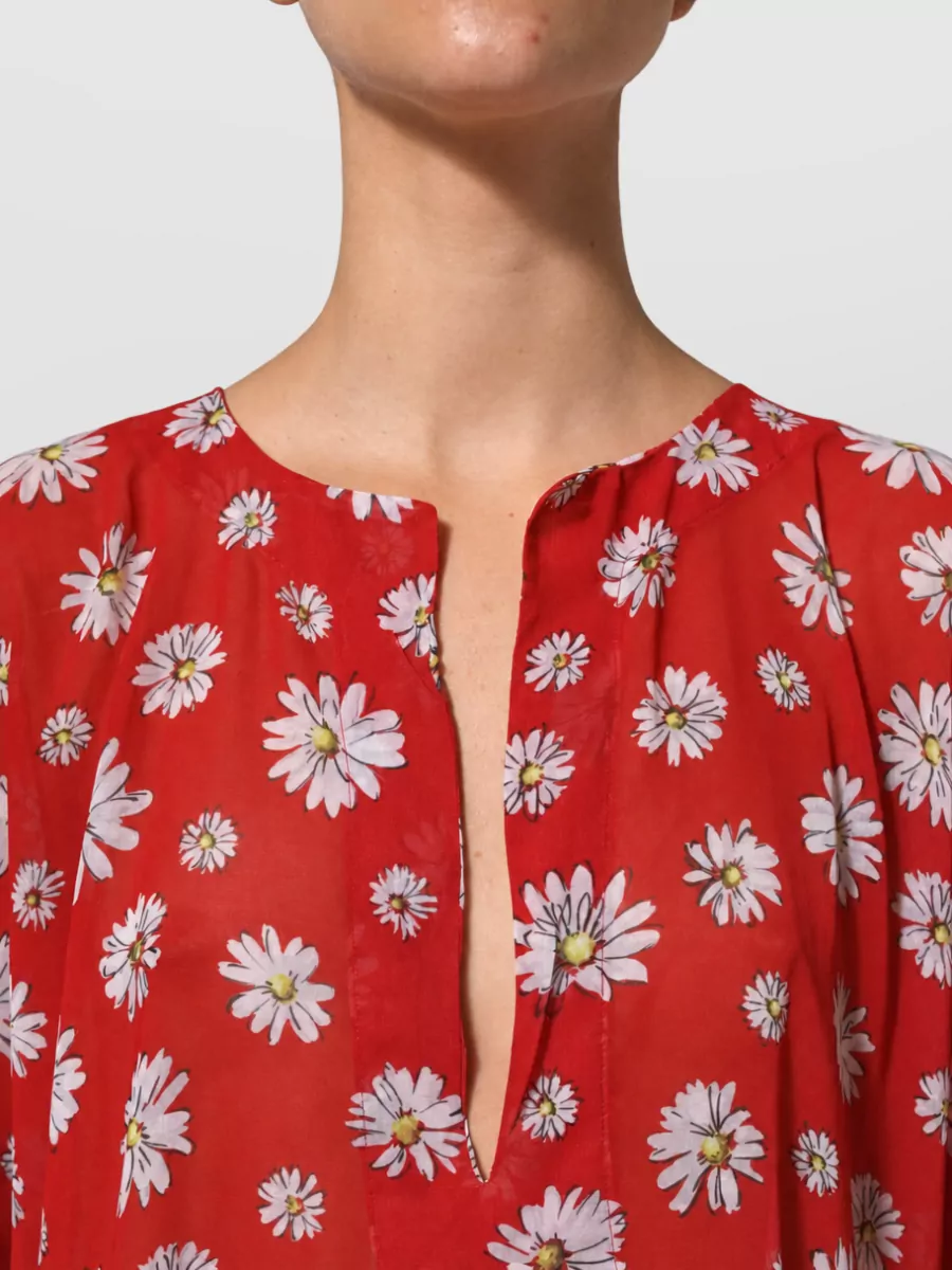 Dolce&Gabbana Floral V-Neck Kaftan Top