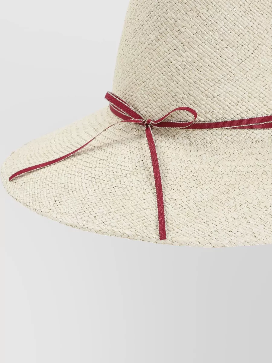 Maison Michel Lurex Straw Wide-Brim Hat