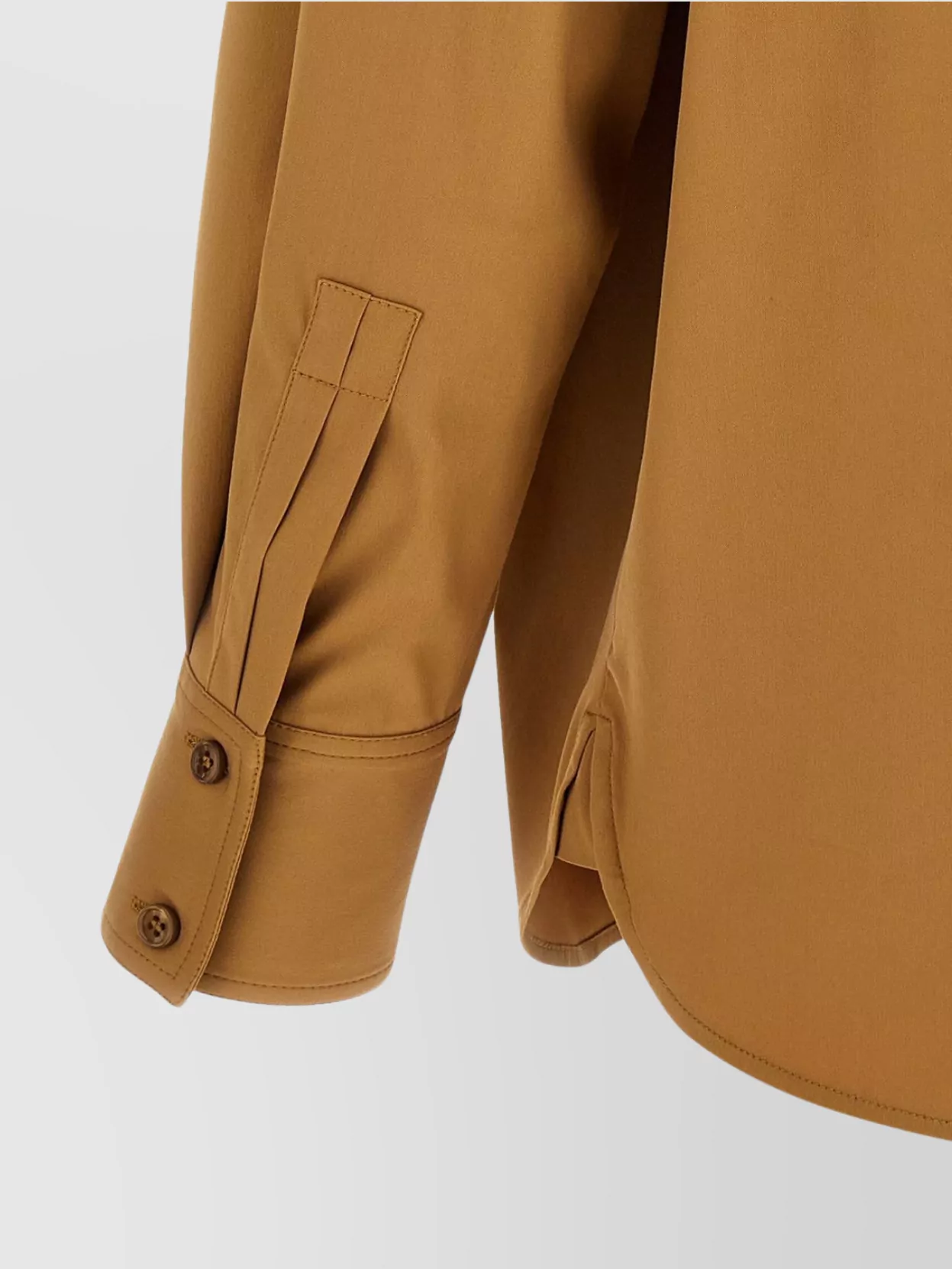 Saint Laurent Pleated Shoulder Long Sleeve Blouse