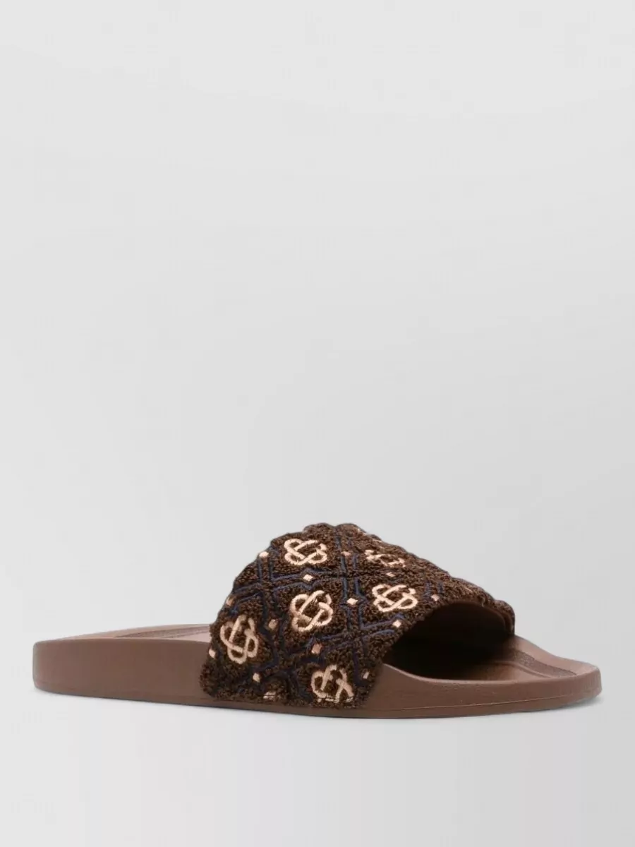 Casablanca monogram pool slides