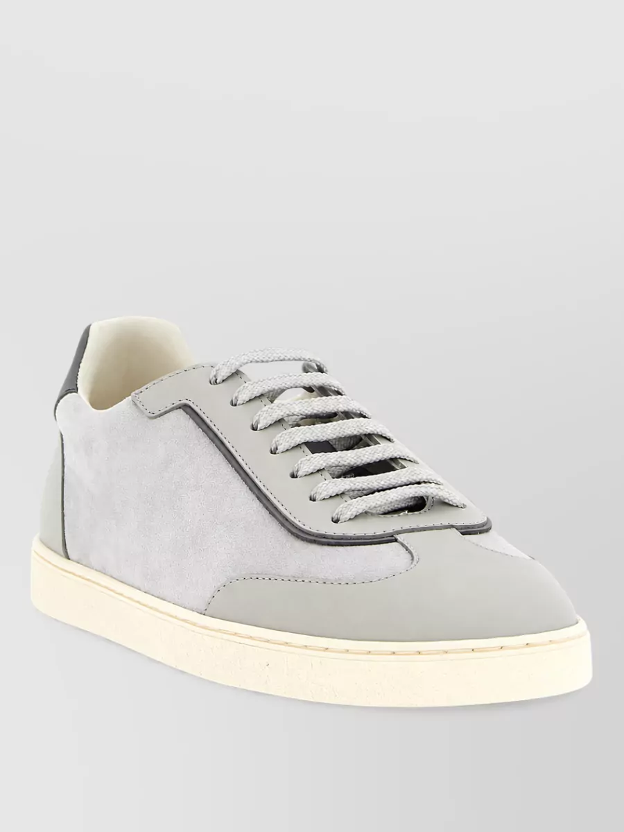 Brunello Cucinelli Leather And Suede Sneakers