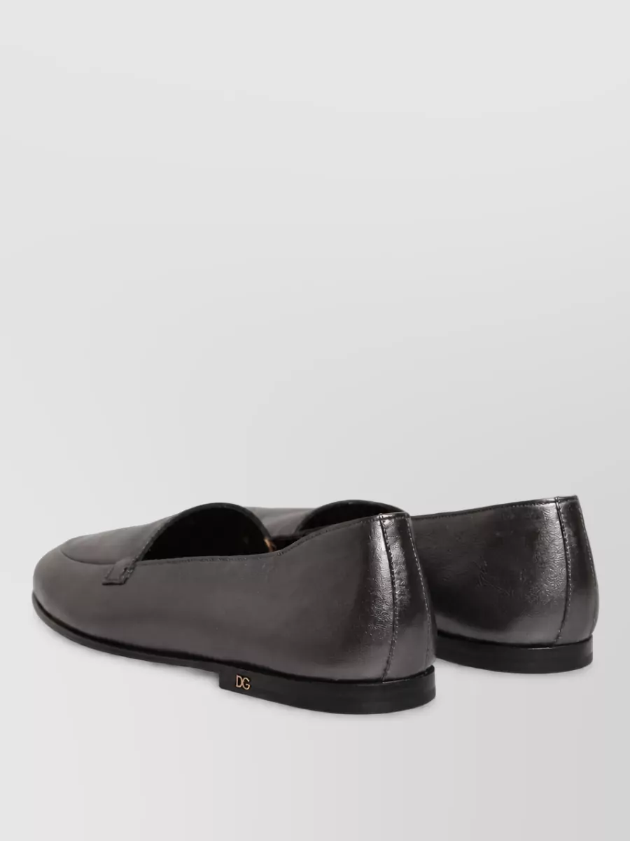 Dolce&Gabbana Leather Slip-On Loafers