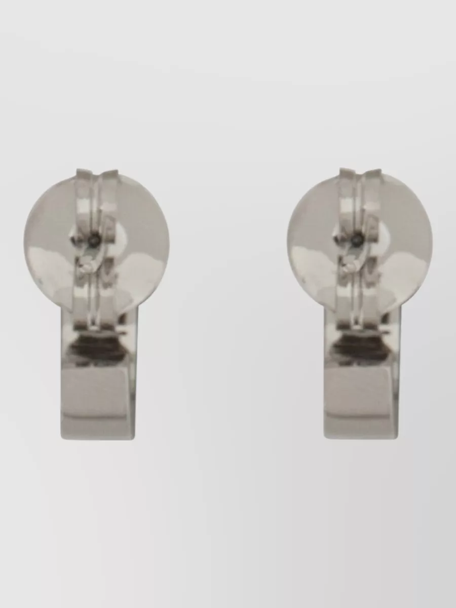 Mm6 Maison Margiela Brass Hoop Earrings