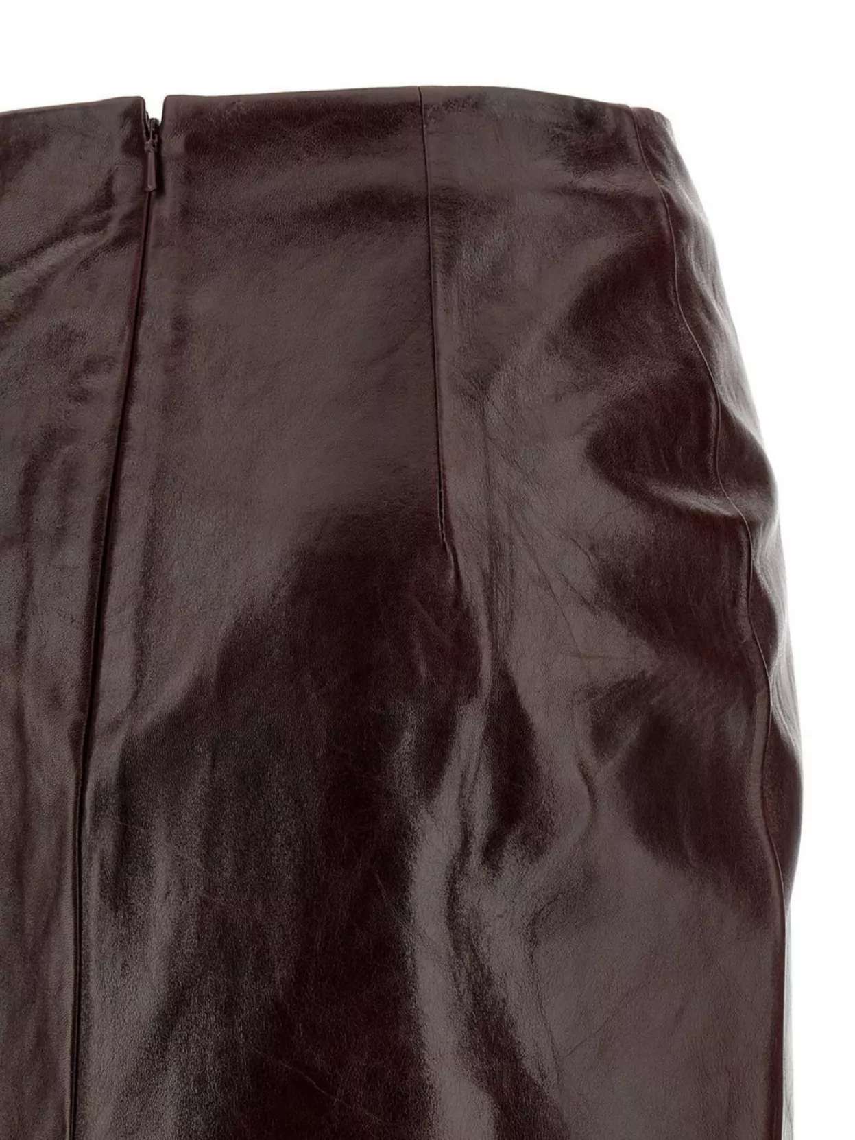 Sportmax Knee-Length High-Shine Skirt Seam Detailing
