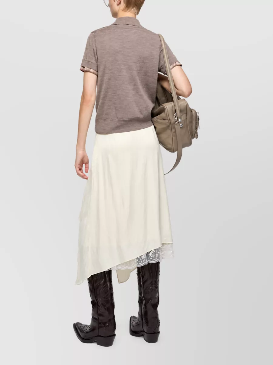 Acne Studios Satin Draped Asymmetric Midi Skirt