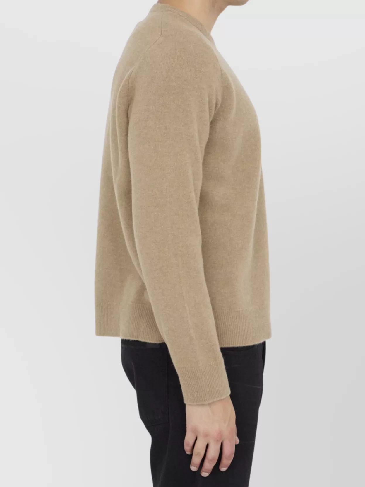 Maison Margiela Crewneck Wool Jumper With Back Stitch Detail
