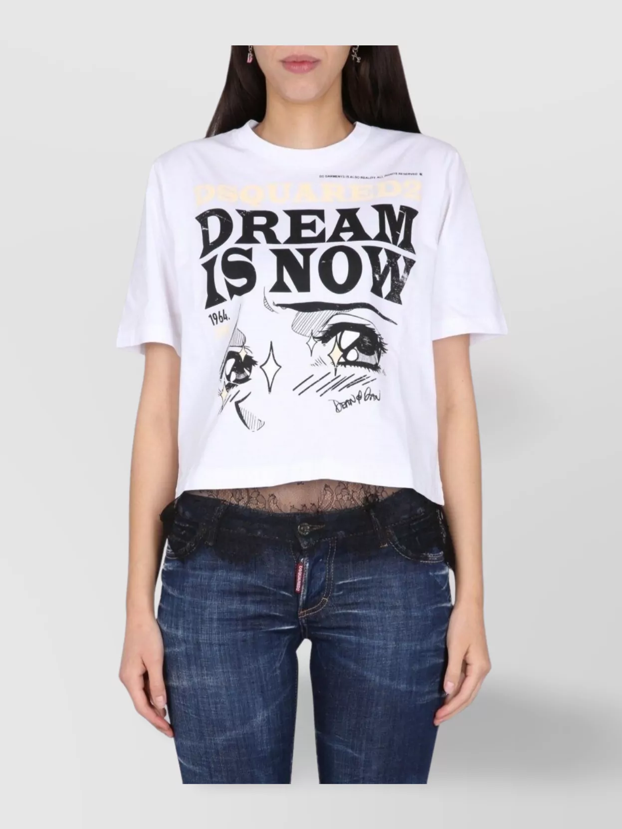 Dsquared2 Logo Print Crop Top