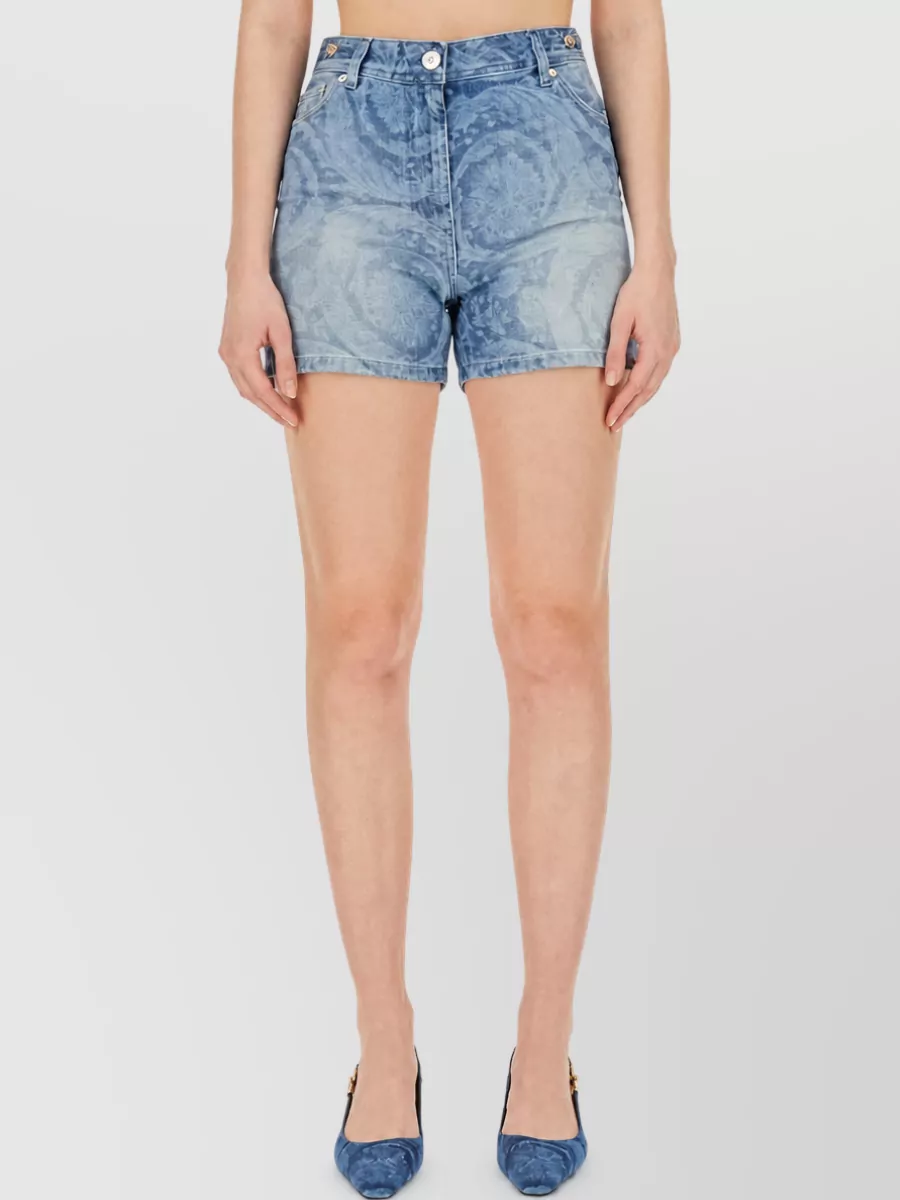 Versace Denim knee-length shorts