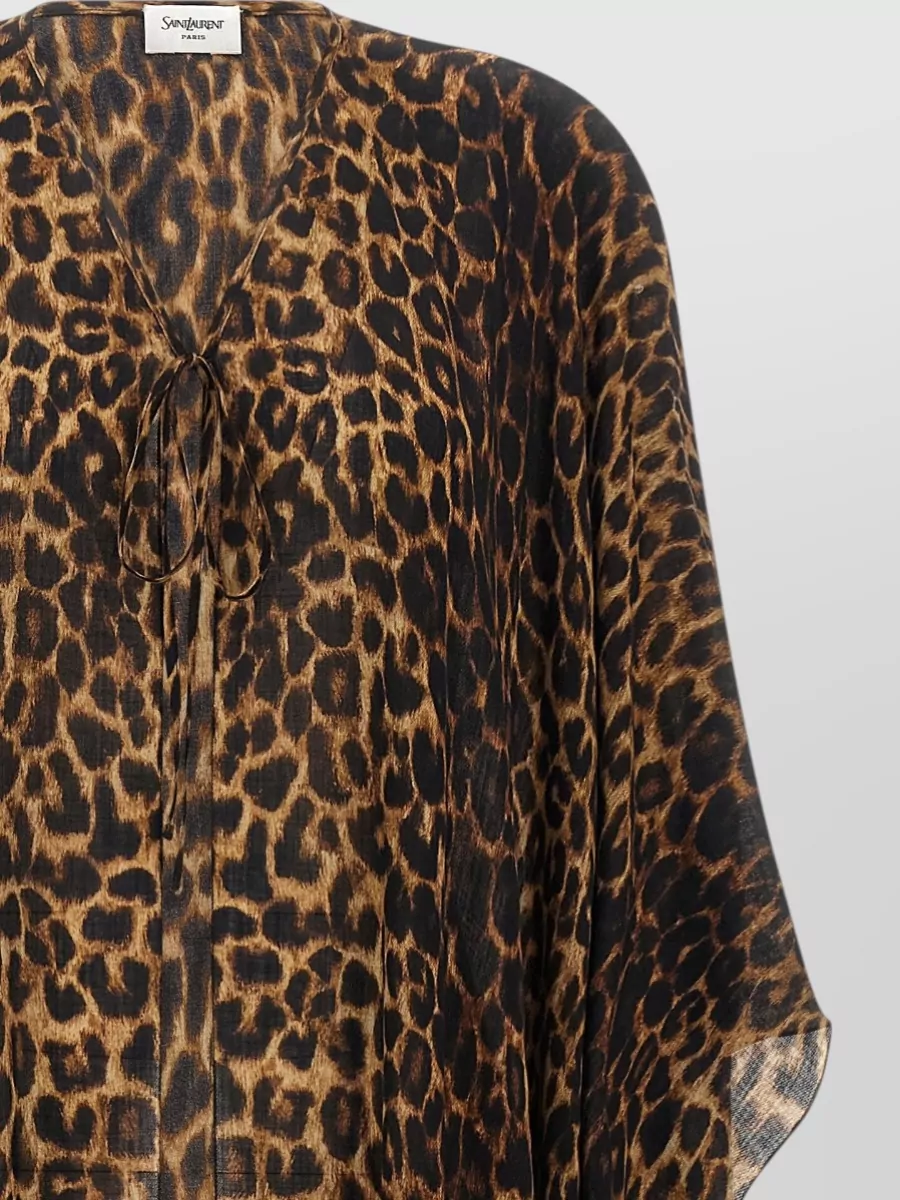 Saint Laurent Wool Animalier Kaftan